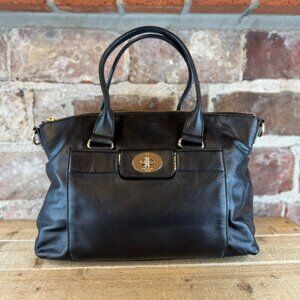 Kate Spade Black Leather Satchel Bag With Gold Hardware *Missing Strap*